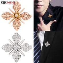 Crystal Cross Brooches for Women Accessories Lovely Gold Silver color Rhinestone Stars Brooch Pins Badge Broches Fashion Jewelry 2024 - buy cheap