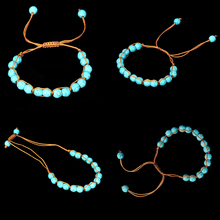 Natural Stone Bracelet Men Turquoises Beads Boho Rope Braided Bracelets Bangles For Women Handmade Weave Jewelry 2024 - buy cheap