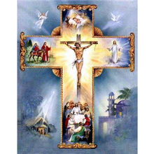 GLymg Diy Jesus God Cross Diamond Embroidery Diamond Painting Cross Stitch Full Square Rhinestones Embroidery Diamond Art Home 2024 - buy cheap