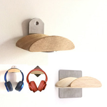 Fone de ouvido organizador parafuso inserir tipo & fixado na parede tipo madeira & aço inoxidável fones suporte universal fone de ouvido gancho parede 2024 - compre barato