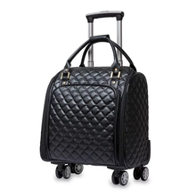 Fashion popular trolley suitcase bag boarding portable rolling luggage mini carry on suitcase women business travel bag 16 inch 2024 - buy cheap