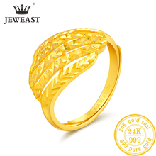 SFE 24K anillo de oro puro Real AU 999 anillos de oro sólido elegante brillante hermoso de lujo de moda joyería clásica venta caliente nuevo 2020 2024 - compra barato