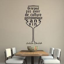 French Quote Wineglass Vinyl Wall Sticker On Ne Peut Pas Avoir De Culture Mural Art Decals Kitchen Home Decor House Decoration 2024 - buy cheap