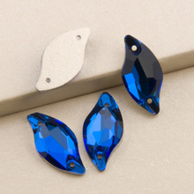 Yanruo strass azul 3254 folha com parte traseira lisa botão de cristal pedras de costura em strass pedras para roupas 2024 - compre barato