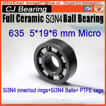 635 Полный Керамическая Подшипника 5*19*6 мм Подшипника Si3N4 Нитрида Кремния 2024 - купить недорого