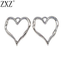 ZXZ 5pcs Large Hollow Open Heart Charms Pendants for Jewelry Making Findings 76x67mm 2024 - buy cheap
