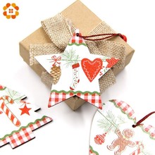 3PCS/Lot Vintage Printed Heart&Star&Tree Wooden Pendants Ornaments DIY Christmas Party Decorations Tree Ornaments Hanging Gifts 2024 - buy cheap