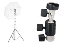 360 degree  Metal Swivel Flash Umbrella Stand Bracket Holder 1/4'' and 3/8'' for Light Stand Tripod 2024 - buy cheap
