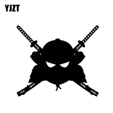 YJZT 15*13CM Serious Soldier Warrior Mystery Samurai Fighting Covering The Body Car Sticker Decal Black/Silver Vinyl C20-1802 2024 - buy cheap