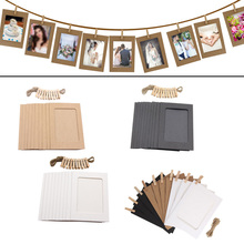 10PCS DIY Photo Frame Wooden Clip Paper Picture Holder Wall Decoration For Wedding Baby Shower Birthday Party Photo Booth Props 2024 - buy cheap
