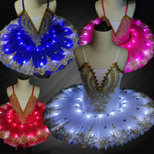 New Professional Led Tutu Kids Ballet Costume Swan Lake Ballerina Dress Adult Halloween Stage Children Party Dancewear Outfit 2024 - buy cheap