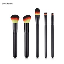 5 Piece Portable Makeup Brushes Set Loose Powder / Foundation / Contour / Sculpting / Eyebrow Brush Tools Pincel Maquiagem 2024 - buy cheap