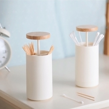 Automatic Pop-up Cotton Bud Swabs Toothpick Dispenser Case Home Hotel decoration, jewelry box, storage boxes & bins, Toothpick holder, japan style 2024 - buy cheap