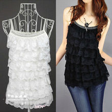 Details about Women Summer Loose Casual Lace Sleeveless Vest Shirt Tops Blouse Ladies Top 2024 - buy cheap