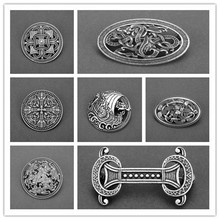 Nordic Viking Brooch Vintage Accessories Pins&Brooches for Cloak Scarves Brooch Round/Oval Breastpin Brooches for Women Men 2024 - buy cheap