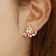 TZ#50 1Pair Women Fashion Flower Crystal Ear Stud Earrings Earring  Jewelry Gift  2024 - buy cheap