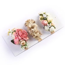 Artificial Fake Flowers Headband Nylon Head Bands With Beautiful Rose For Kids Newborn High Elastic Headdress Hair Accessories 2024 - buy cheap