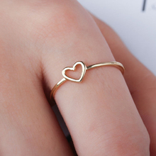 Lanqiao 2019 Новое поступление модное розовое золото цвет в форме сердца для свадьбы кольцо женский посеребренный палец кольца любовь для женщин 2024 - купить недорого