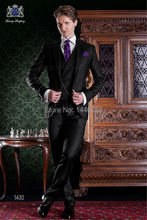 Ternos masculinos de feitos sob medida, "jaqueta + calça + colete + gravata, slim fit para homens de casamento, 2017 2024 - compre barato