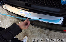 Для Skoda Octavia 2015 2016 2017 из нержавеющей стали задний багажник бампер протектор Задняя накладка задняя дверь порог 2024 - купить недорого