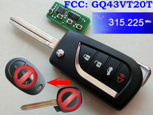 RMLKS 3 4 Button Remote Key Fob 315MHz 4D67 Chip For Toyota Sienna FCC ID GQ43VT20T Slide Door With TOY43 Blade 2024 - buy cheap