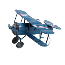 Retro Airplane Figurines Metal Plane Model Vintage Glider Airplane Home Decor Miniatures 2024 - buy cheap