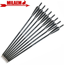 6/12pcs 20inch Archery Crossbow Bolts Carbon Arrow Crossbow Arrow Replaceable Broadhead Rubber Vanes OD8.8mm Hunting Accessories 2024 - buy cheap