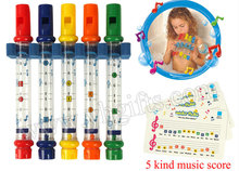 5PCS/1CARD/LOT.Water whistle Bath toys,Toy Musical Instrument,Sounding toys,Birthday gift,New baby toy,19cm,5 color,Freeshipping 2024 - buy cheap