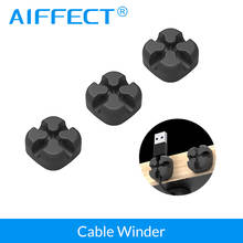 AIFFECT 6Pcs Cable Winder Silicone USB Cable Organizer Wire Cord Management Cable Clip Holder For Mouse Headphone Earphone 2024 - buy cheap
