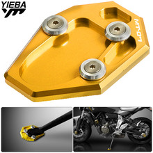 Motocicleta CNC soporte placa de soporte lateral de ampliar de extensión para YAMAHA MT07 MT07 MT 07 2014 2015 FZ6R FZ-6R FZ 6R 09-15 2024 - compra barato