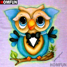 Homfun Full Square/Round Drill 5D DIY Diamond Painting "Cartoon owl" 3D Embroidery Cross Stitch Home Decor Gift A11219 2024 - buy cheap