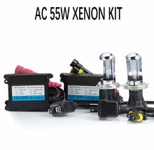 Kit de luz xenon para carro, 12v, 55w, luz antinévoa, h1, h3, h7, h11, hb3, hb4, 880, h27, d2s, d2h, 9012, h4, slim ballast,4300k, 6000k 2024 - compre barato