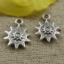 Abalorios del Sol de plata tibetana 270 piezas 17x12mm #4288 2024 - compra barato