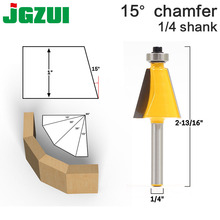 Broca de Biselado de bordes y biselado de 15 grados, vástago de 1/4 pulgadas, para carpintería, 1 ud. 2024 - compra barato