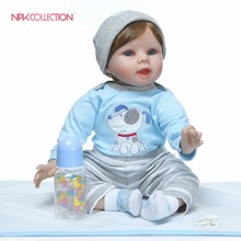 NPKCOLLECTION Reborn Baby Dolls Realistic Girl Princess 55cm Baby Dolls Alive Reborns Toddler bebe doll Toy For kids Gifts 2024 - buy cheap