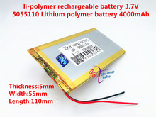 Bateria de lítio polímero 3.7 v 4000 mah, de grande capacidade pda tablet pc meio de 5055110 2024 - compre barato