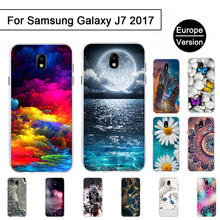 Funda trasera de teléfono para Samsung Galaxy J7 2017 J730F EU, funda de silicona suave para J7 2017 J730, carcasas de la UE con patrón pintado de dibujos animados 2024 - compra barato