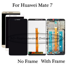 Pantalla LCD de 100% pulgadas para móvil, montaje de digitalizador con pantalla táctil y Marco, 6,0 probado, para Huawei Mate 7, Mate7, MT7 2024 - compra barato