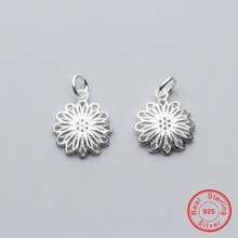 UQBing-Colgante con forma de flor de crisantemo, colgante, fabricación de joyas, collares, 100% Plata de Ley 925 2024 - compra barato