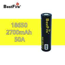 1 шт. Bestfire 18650 Батарея 3,7 V литий-ионная аккумуляторная батарея 2700mAh 50A для Eleaf iStick Pico электронная сигарета Vape Box Mod VS VTC5A B201 2024 - купить недорого