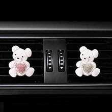 Inlay broca de água amor urso carro ar condicionado tomada perfume carro perfume acessórios interiores do carro fragrância 2024 - compre barato