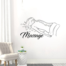 Saúde salão de beleza adesivo de parede decalque da janela spa loja adesivos de parede vinil massag logotipo interior decorativo mural ay1387 2024 - compre barato