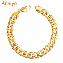 Мужские Толстые браслеты Anniyo золотого цвета, африканская цепь, звено, мужские s #064802 2024 - купить недорого