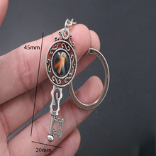 Religious believer double-sided icon keychain mother Jesus Christ Christian Catholic religious pendant glass tile key ring 2024 - buy cheap