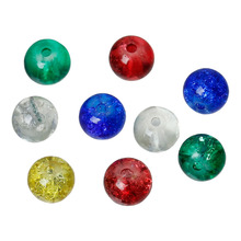 Doreen Box 200 PCs Mixed Crackle Glass Round Beads 6mm Dia. Findings (B04925) 2024 - buy cheap