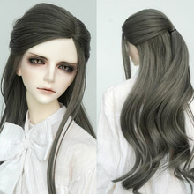 1/3 1/4 1/6 Bjd sd Wig Long Dark Grey Wavy Hair High Temperature Wire BJD Wig For BJD Doll 2024 - buy cheap