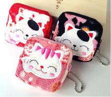 20 pieces Japanese chirimen cute small handbag coin purse lucky cat phone pocket mix key pouch bolsa de viaje monederos mujer 2024 - buy cheap