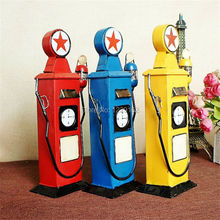 Free shipping Handmade gas station model Vintage metal craft shooting props Retro Bar/Pub/Cafe/Shop decoration 2024 - buy cheap