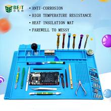 S-160 45x30cm Soldering Station Iron Phone PC Computer Repair Mat Magnetic Heat Insulation Silicone Pad Desk Platform 2024 - buy cheap
