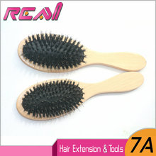 Free Shipping!!! (10pcs/lot) Natural Wooden Color Professional Hair Extensions Boar Bristle Wooden Brushes 2024 - buy cheap